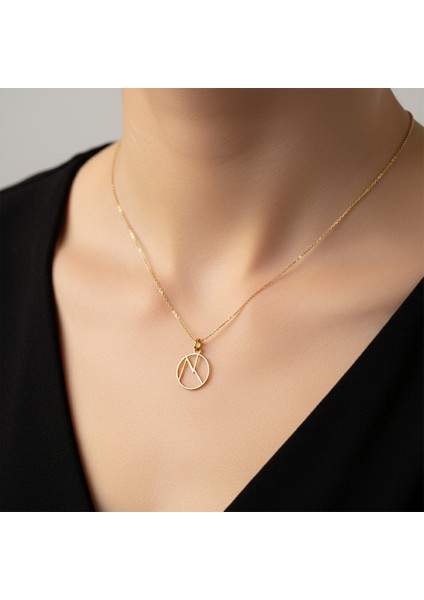 14 Ayar Altın Kolye Ucu "N"harfi GM673 1 gr