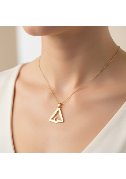 14 Ayar Altın Kolye Ucu Üçgen GM3616 1 gr