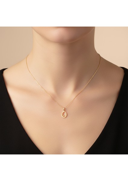 14 Ayar Altın Kolye Ucu Deniz GM517 0.5 gr