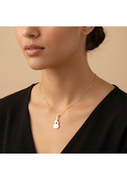 14 ayar altın kolye gitar GM168 1 gr