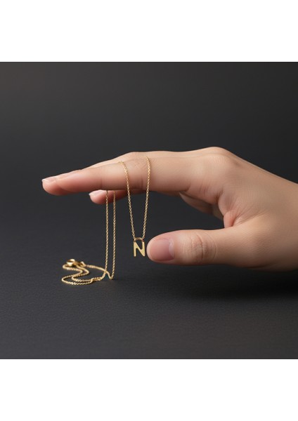 14 Ayar Altın Kolye Ucu "N"harfi GM671 1 gr fiyatları