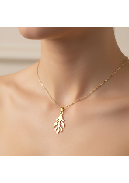 14 Ayar Altın Kolye Ucu Ateş Alevi GM1759 0.5 gr