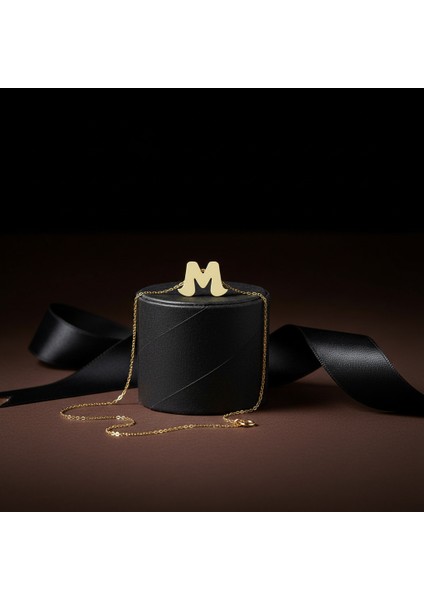 8 Ayar Altın Kolye Ucu Harf M GM3006 0.5 gr modelleri