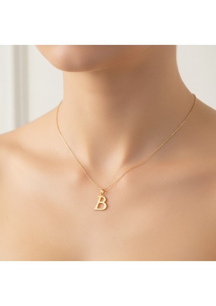 8 Ayar Altın Kolye Ucu Harf B GM2697 1 gr