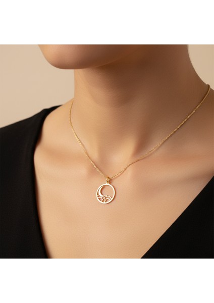 14 Ayar Altın Kolye Ucu bulut GM541 1 gr