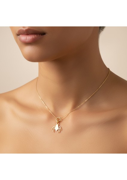 Tabitela 8 Ayar Altın Kolye Ucu Örümcek GM133 1 gr