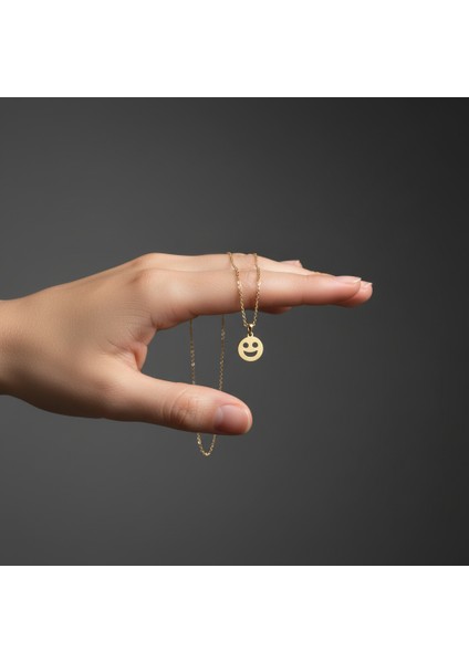 14 Ayar Altın Kolye Ucu gülen yüz GM130 1 gr fiyatları