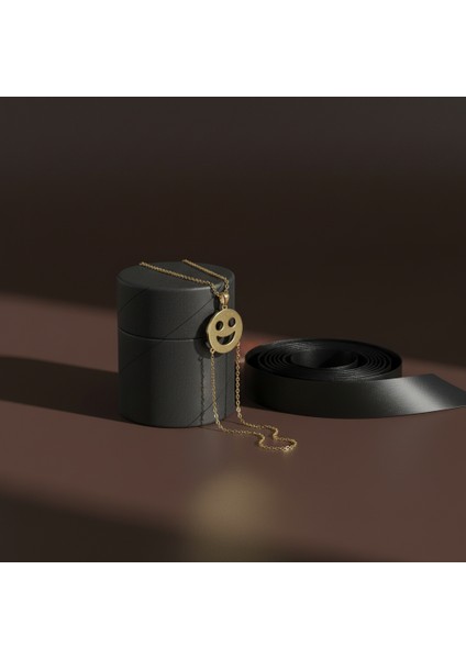 14 Ayar Altın Kolye Ucu gülen yüz GM130 1 gr modelleri