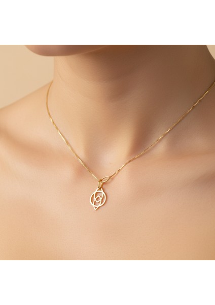 14 Ayar Altın Kolye Ucu Yuvarlak GM888 1 gr