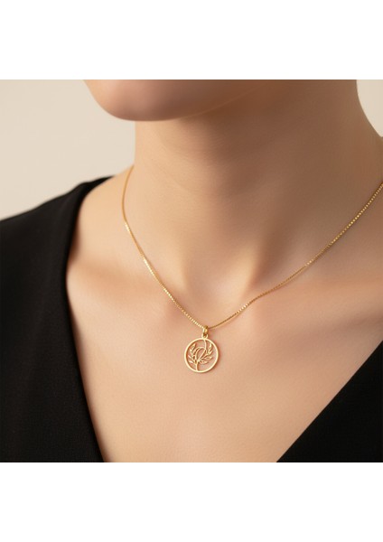 Tabitela 8 Ayar Altın Kolye Ucu Buğday Başağı GM1001 0.5 gr