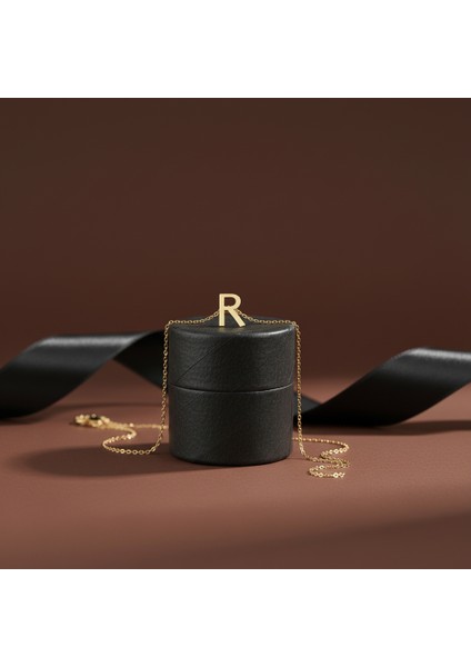 14 Ayar Altın Kolye Ucu "R"harfi GM732 1 gr modelleri