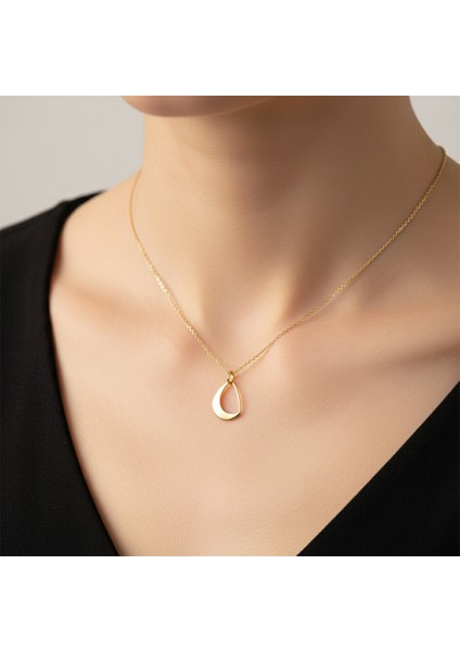 Tabitela 8 Ayar Altın Kolye Ucu Ay GM924 0.5 gr