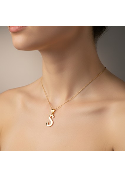 8 Ayar Altın Kolye Ucu Harf S GM3042 0.5 gr