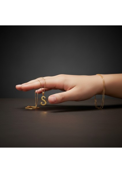 8 Ayar Altın Kolye Ucu Harf S GM3042 0.5 gr fiyatları