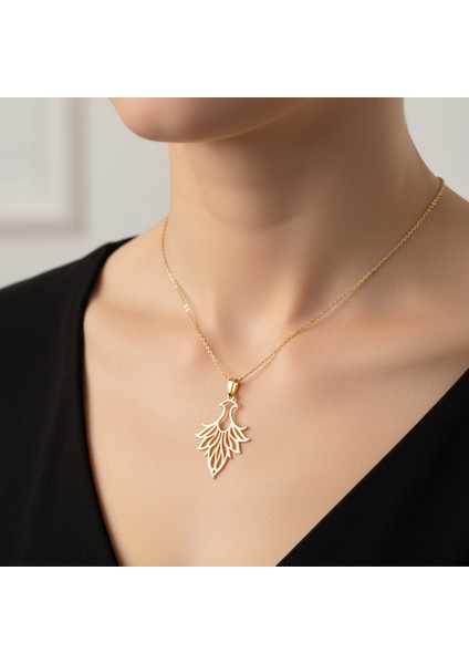 8 Ayar Altın Kolye Ucu Anka Kuşu GM1431 1 gr