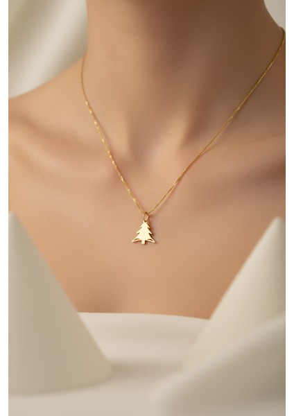 14 Ayar Altın Kolye Ucu yılbaşı Ağacı ya Noel Ağacı GM284 1 gr