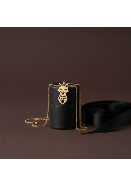 8 Ayar Altın Kolye Ucu Tülkü GM1965 1 gr modelleri