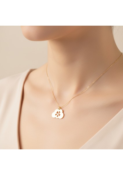 14 ayar altın kolye bulut GM529 1 gr