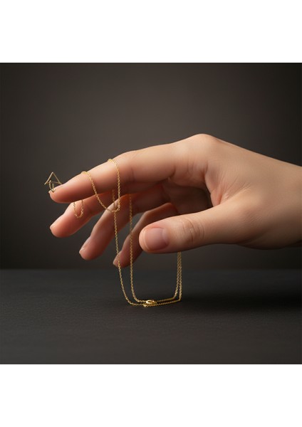 14 Ayar Altın Kolye Ucu üçgen GM244 1 gr fiyatları