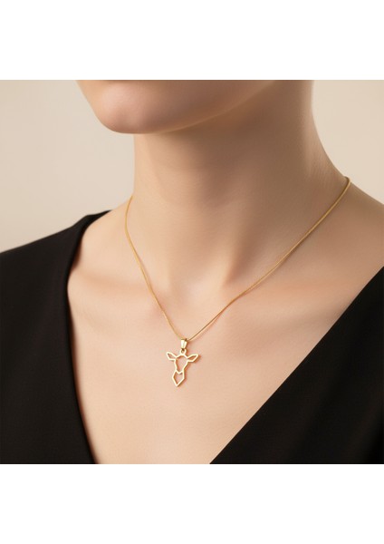 14 Ayar Altın Kolye Ucu Keçi GM2359 1 gr