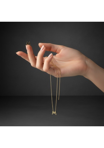 Tabitela 8 Ayar Altın Kolye Ucu "m"harfi GM686 1 gr fiyatları