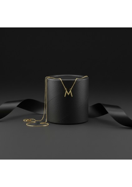 Tabitela 8 Ayar Altın Kolye Ucu "m"harfi GM686 1 gr modelleri