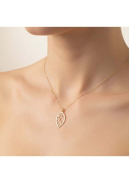 14 Ayar Altın Kolye Ucu yüz GM47 1 gr