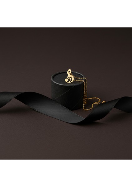 14 Ayar Altın Kolye Ucu Nota GM1203 0.5 gr modelleri