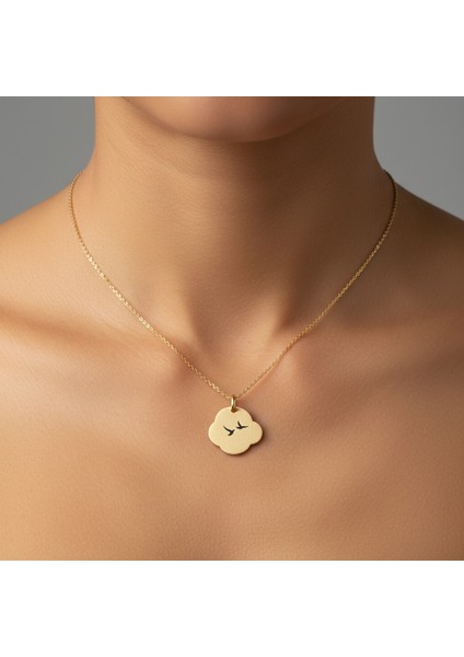 14 Ayar Altın Kolye Ucu bulut GM570 1 gr