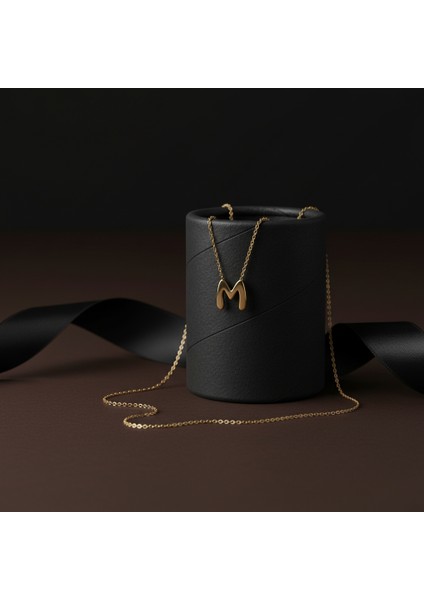 8 Ayar Altın Kolye Ucu Harf M GM2986 0.5 gr modelleri