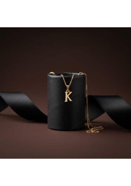 14 Ayar Altın Kolye Ucu "K"harfi GM746 1 gr modelleri