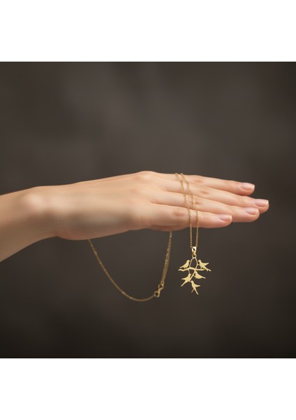 14 Ayar Altın Kolye Ucu kuş GM143 1 gr fiyatları