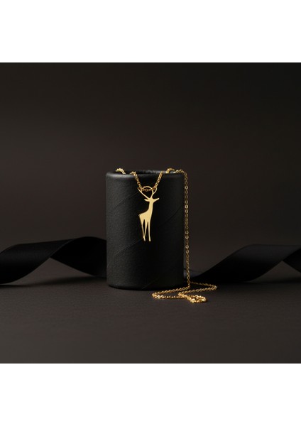 14 Ayar Altın Kolye Ucu ceren ya karaca GM113 1 gr modelleri