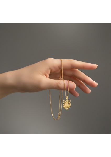 14 Ayar Altın Kolye Ucu Kaplan GM2067 1 gr fiyatları