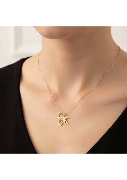 Tabitela 8 Ayar Altın Kolye Ucu "k"harfi GM358 0.5 gr