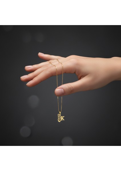 Tabitela 8 Ayar Altın Kolye Ucu "k"harfi GM358 0.5 gr fiyatları