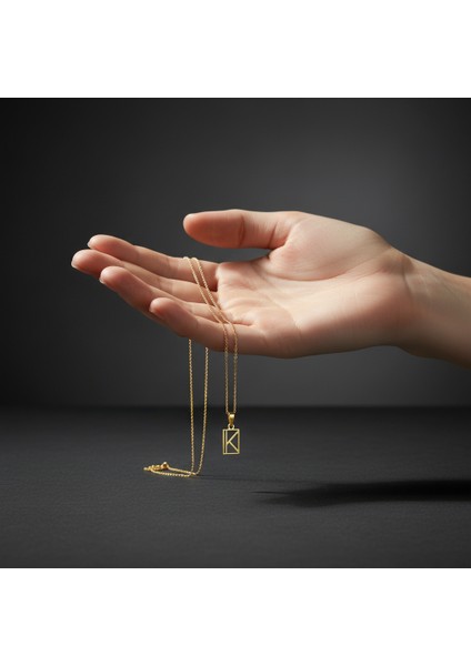 14 ayar altın kolye "K"harfi GM740 1 gr fiyatları