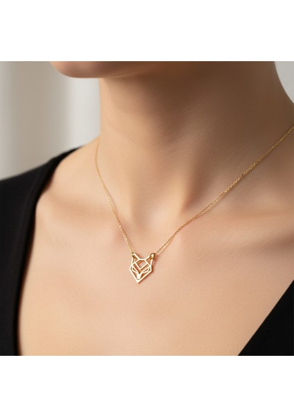 14 Ayar Altın Kolye Ucu Tülkü GM1969 0.5 gr