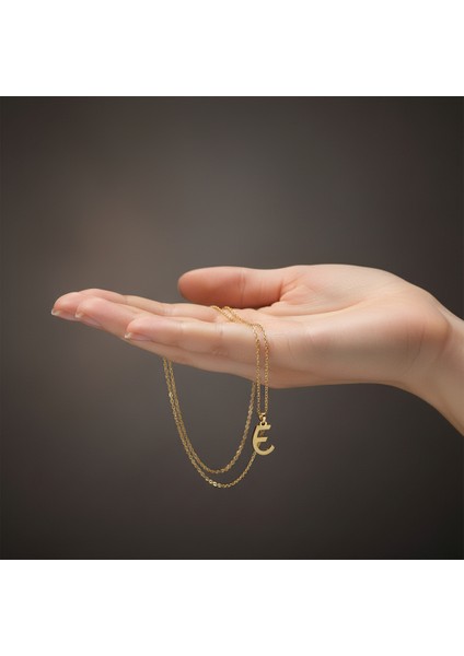 14 Ayar Altın Kolye Ucu "E"harfi GM749 1 gr fiyatları