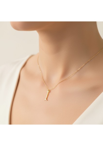 14 Ayar Altın Kolye Ucu "I"harfi GM633 1 gr