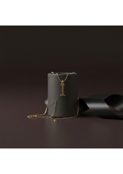 14 Ayar Altın Kolye Ucu "I"harfi GM633 1 gr modelleri