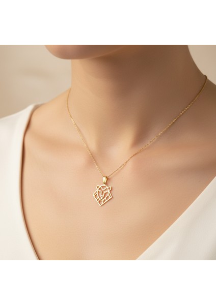 14 Ayar Altın Kolye Ucu Aslan GM3140 0.5 gr