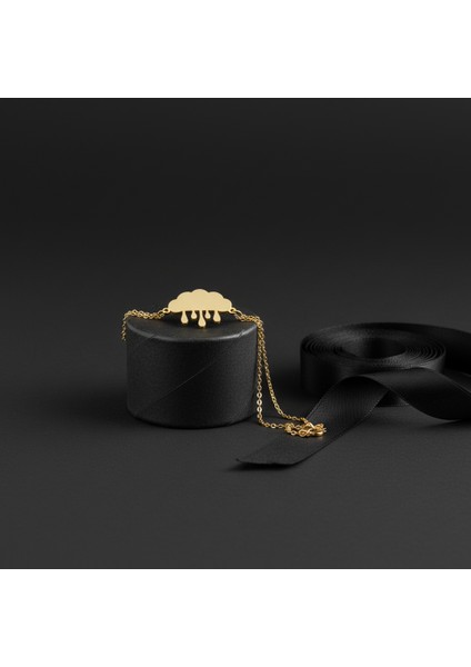 14 ayar altın kolye bulut GM526 1 gr modelleri