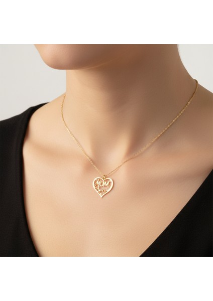 14 Ayar Altın Kolye Ucu anne GM508 1 gr