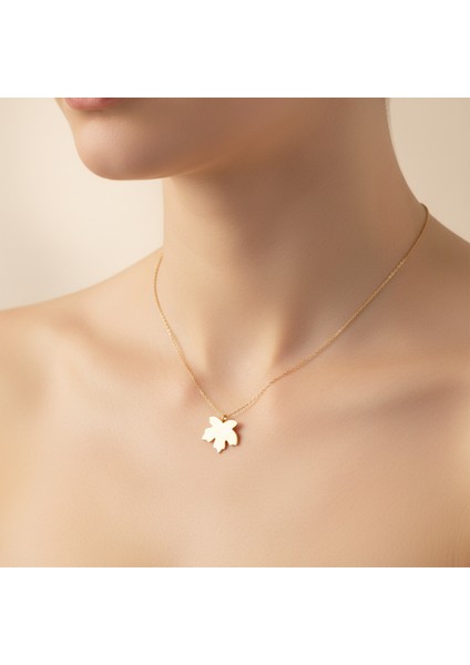 14 Ayar Altın Kolye Ucu Yaprak GM1342 0.5 gr