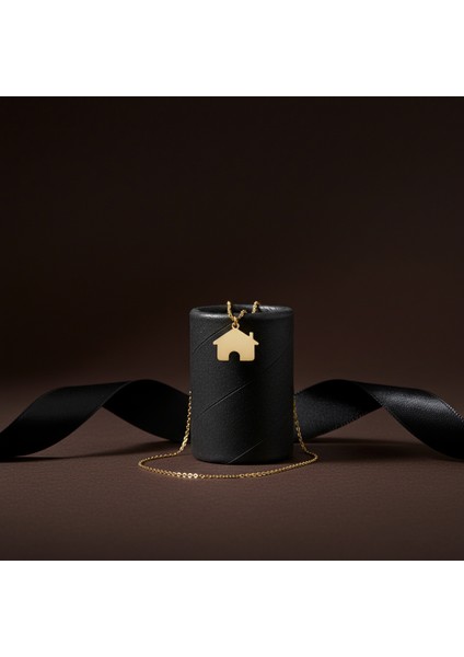 14 Ayar Altın Kolye Ucu ev GM229 1 gr modelleri