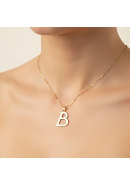 8 Ayar Altın Kolye Ucu Harf B GM2698 1 gr