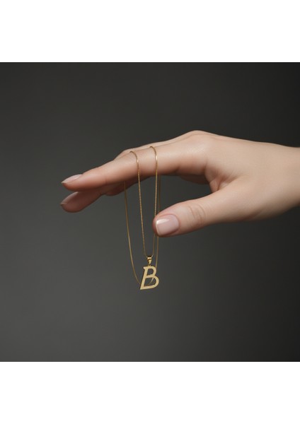 8 Ayar Altın Kolye Ucu Harf B GM2698 1 gr fiyatları