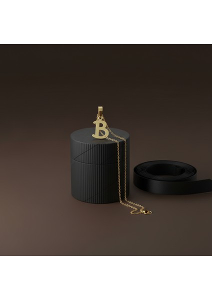 8 Ayar Altın Kolye Ucu Harf B GM2689 1 gr modelleri