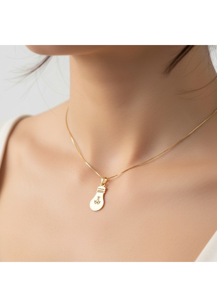 8 Ayar Altın Kolye Ucu Ampul GM1634 1 gr